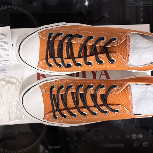 Kamiya 조이 플랫폼 오렌지 스니커즈 41사이즈