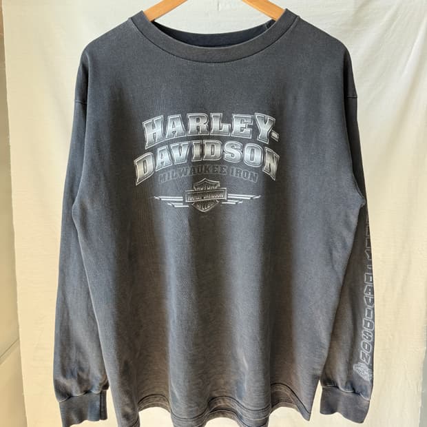 할리데이비슨 00s 크롬 빈티지 롱슬리브 티셔츠 