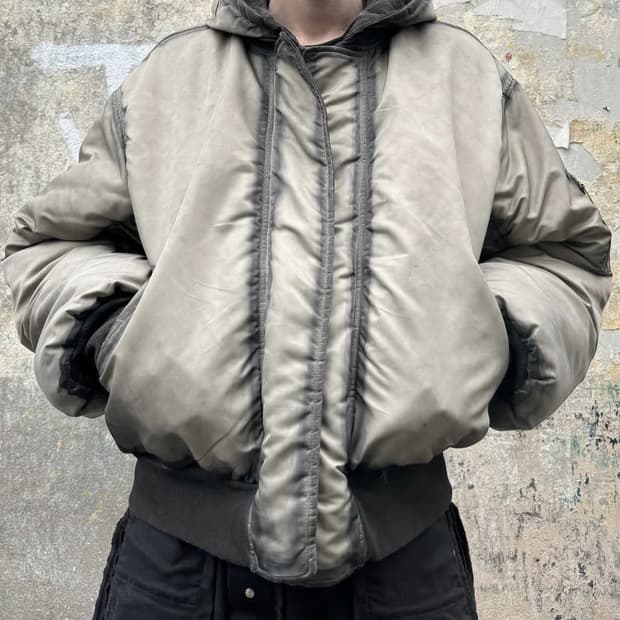 No faith studios 워시드 리버시블 헤비 봄버