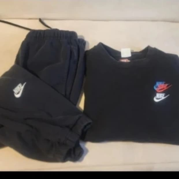 나이키 프렌치테리 블랙 세트 L, S