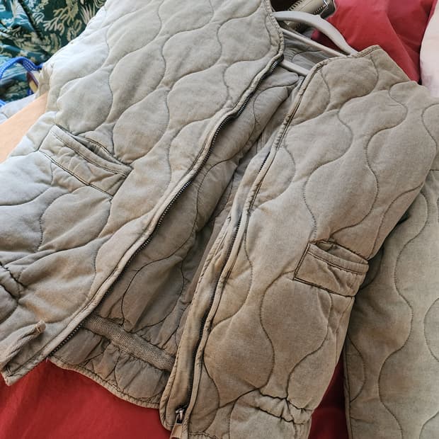 자라 면 퀼팅 누빔 점퍼 55사이즈