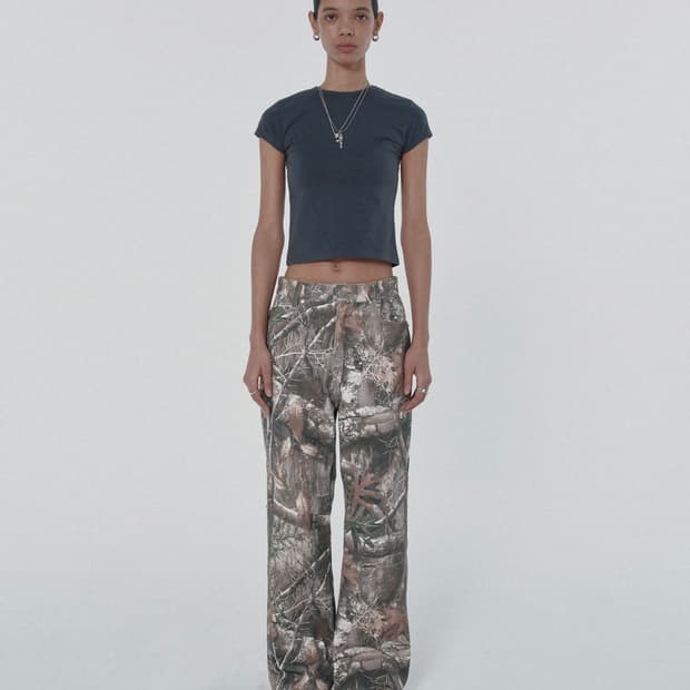 Suade basic crop top 차콜 s
