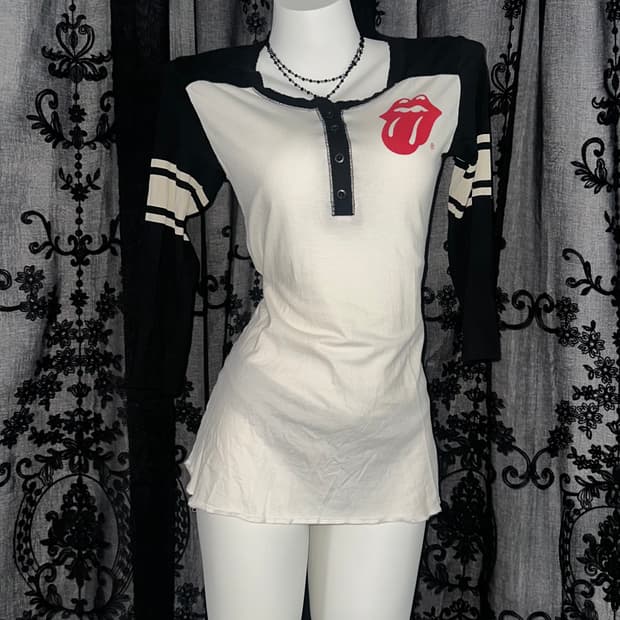 Rolling Stones Henley Neck Long Sleeve