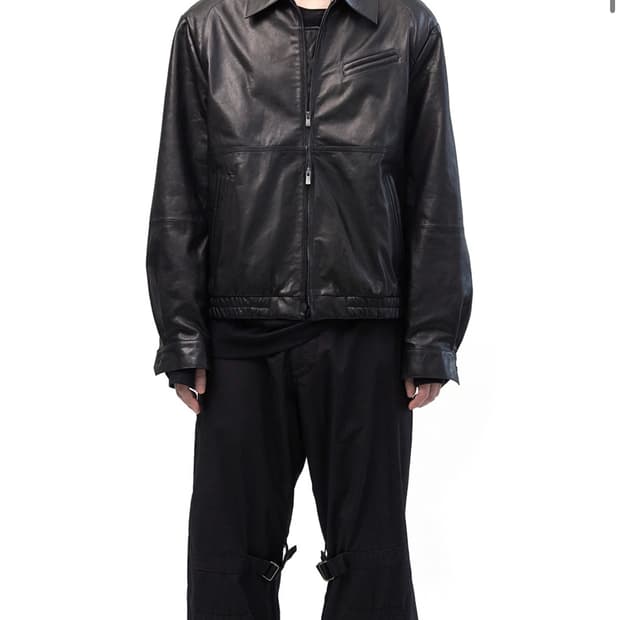 해칭룸 stitched volume leatzher jacket 3사