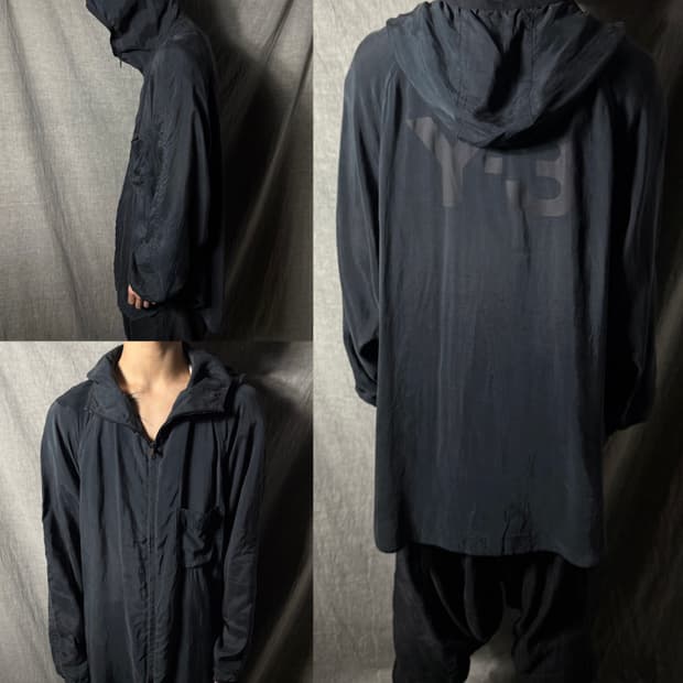 Y-3 Cupro Oversized Hooded Zip-Up 