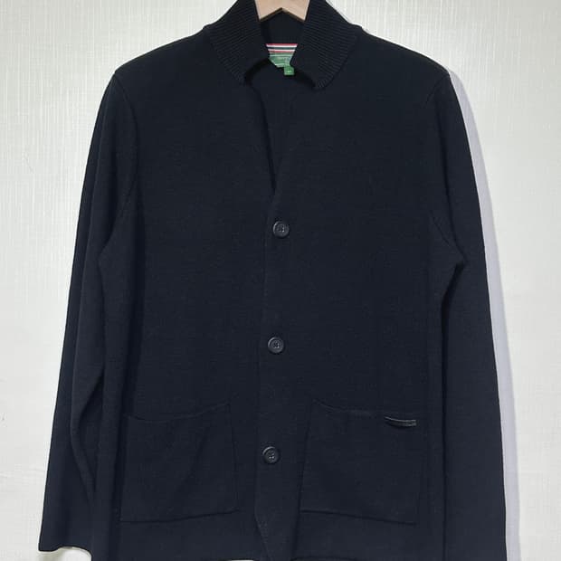 새상품급)헨리코튼 골프 울 블렌드 니트 가디건 100/블랙