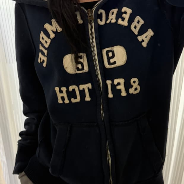 아베크롬비 네이비 후드집업 L