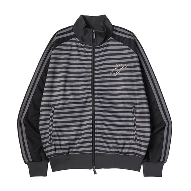 프렌다 STRIPE RAGLAN JERSEY TRACK JACKET