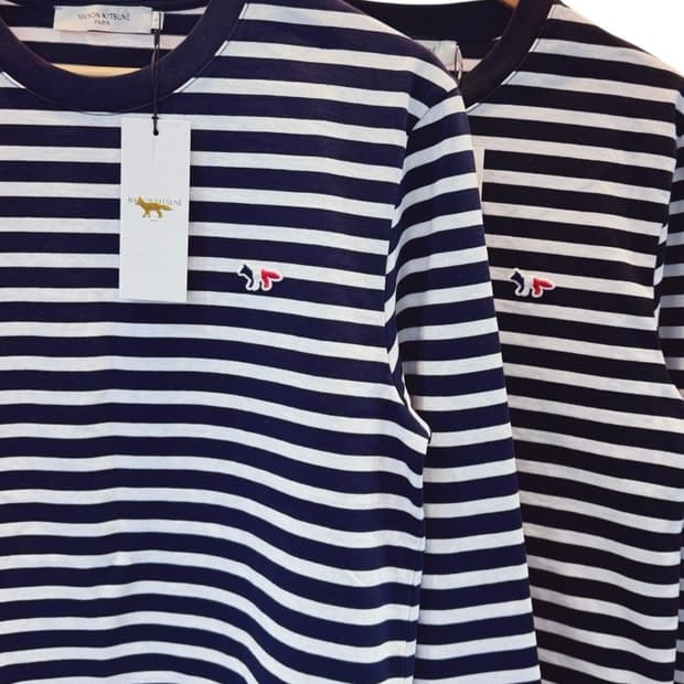 새상품) 메종키츠네 스트라이프 롱슬리브(긴팔) 공용제품