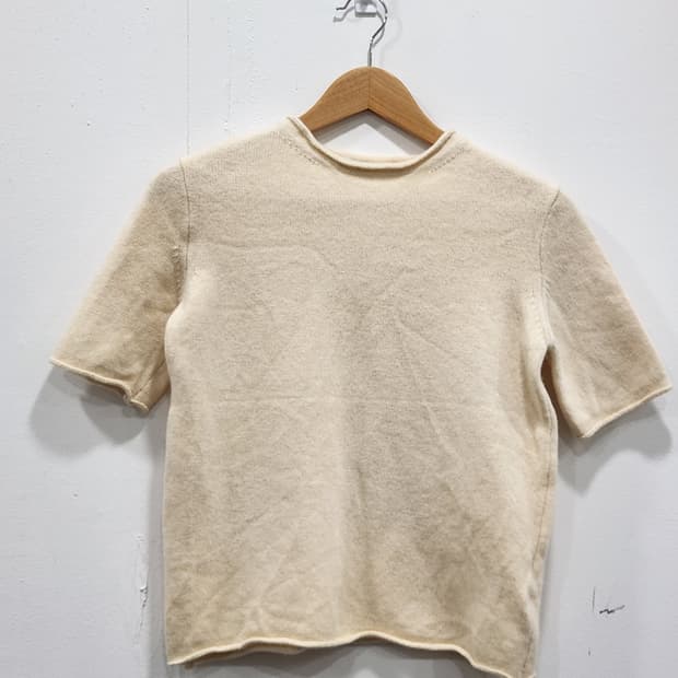 [F] 아이보리 반팔 니트 여성 프리사이즈