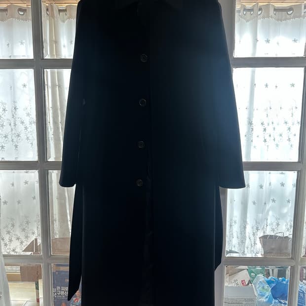 아모멘토 24fw 롱코트 블랙 SINGLE BREASTED LONG CO