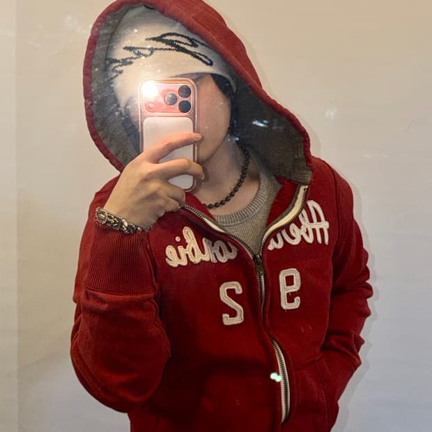 아베크롬비 y2k 레터링 후드집업