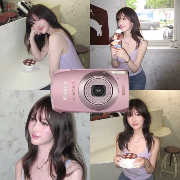인기!) canon ixus 310 hs 핑크 빈티지 디카