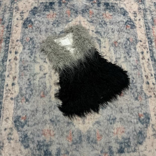 Cecil mcbee acrylic shaggy fur vest
