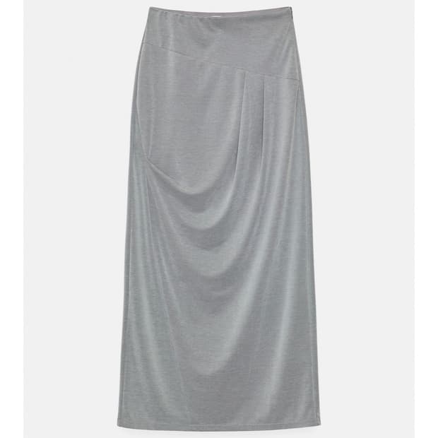 파이카 DRAPED MAXI SKIRT (grey)