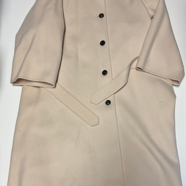 여성 블루민 Blumin 핸드메이드 캐시미어 혼방 벨티드 코트