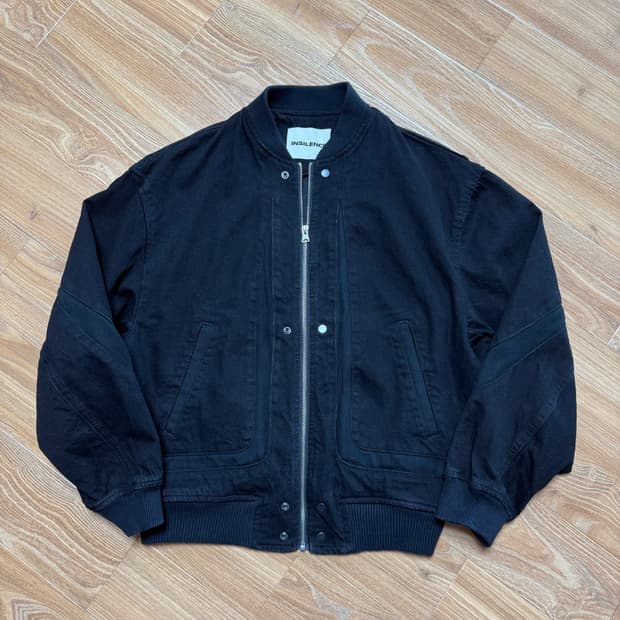 [s]인사일런스 콘트라스트 데님 블루종