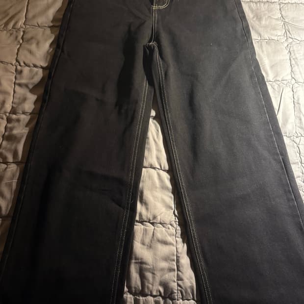 빈티지 워싱 일자 핏 바지