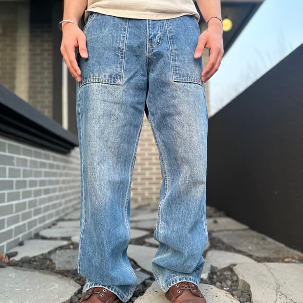 유니폼브릿지 데님 퍼티그 팬츠