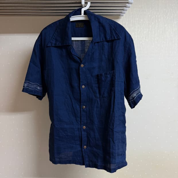 캐피탈 프렌치 크로스 린넨 알로하 셔츠 