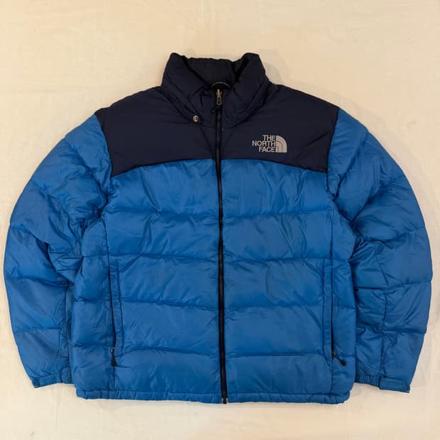 노스페이스 눕시 700필 구스다운 패딩 블루 희귀컬러