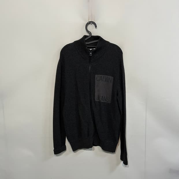 켈빈클라인 남성 니트 집업 M
