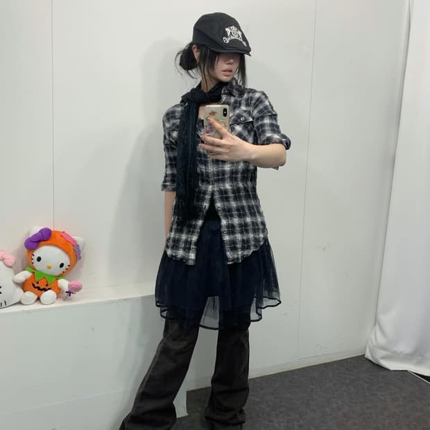 오리엔탈 세미 펑크 레이어드 코디