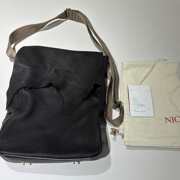 OS) NICENESS 나이스네스 25SS 디어 레더 숄더 백 블랙