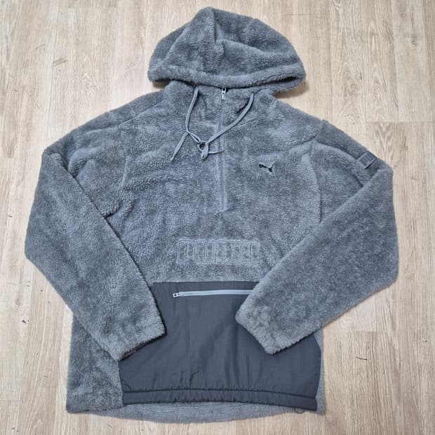 푸마 뽀글이 후드 후리스 플리스 반집업자켓