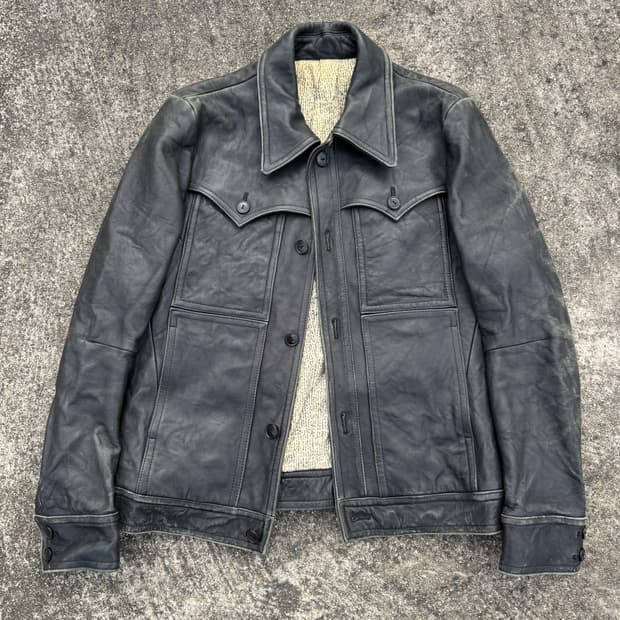 [M] 07aw Number Nine 넘버나인 웨스턴 레더 자켓