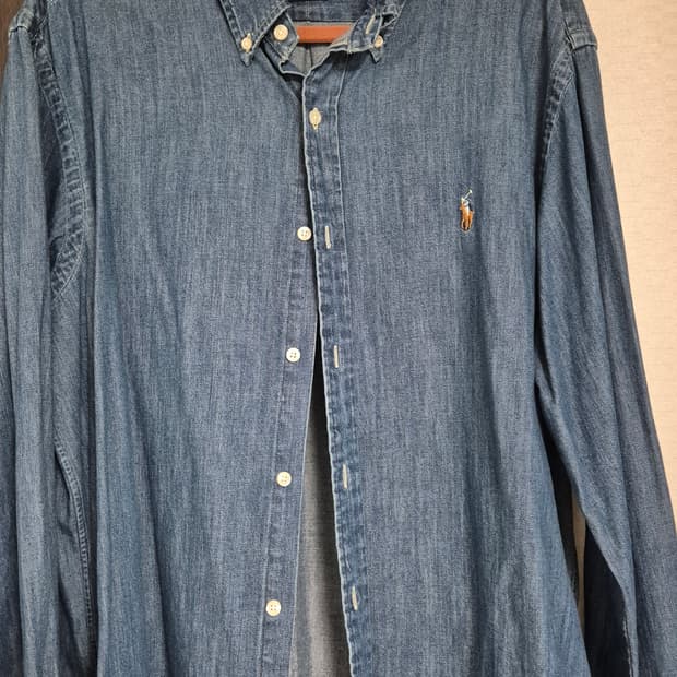 폴로 커스텀핏 데님셔츠 xl