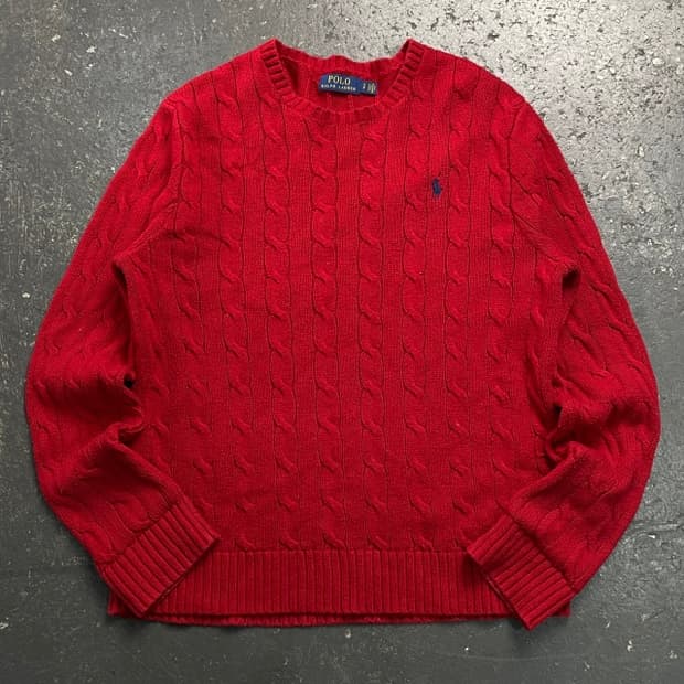 90-95 폴로 랄프로렌 꽈배기 니트
