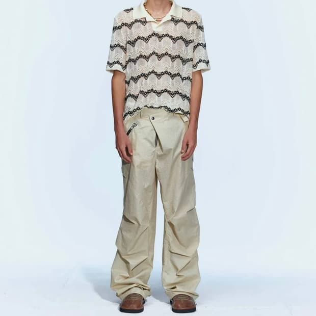 엔더슨벨 마요르카 시어 칼라 니트 베이지