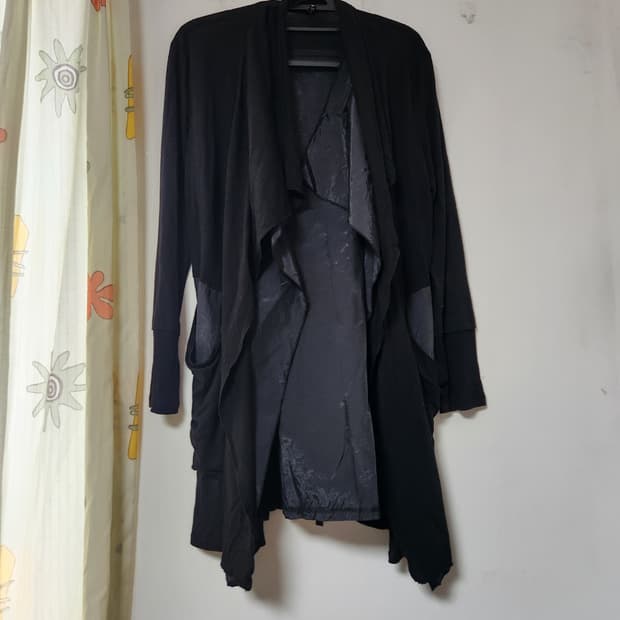 블랙 언발란스 롱 가디건 88(77~88)