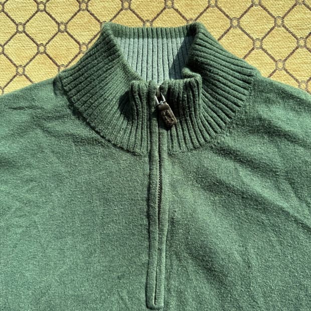 Eddie Bauer그린 집업 니트