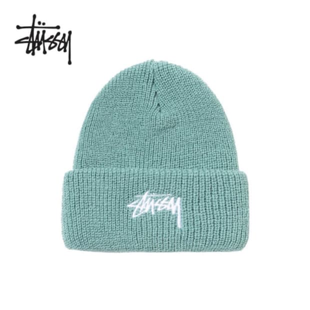 스투시 스탁 비니 블루 오션 민트색