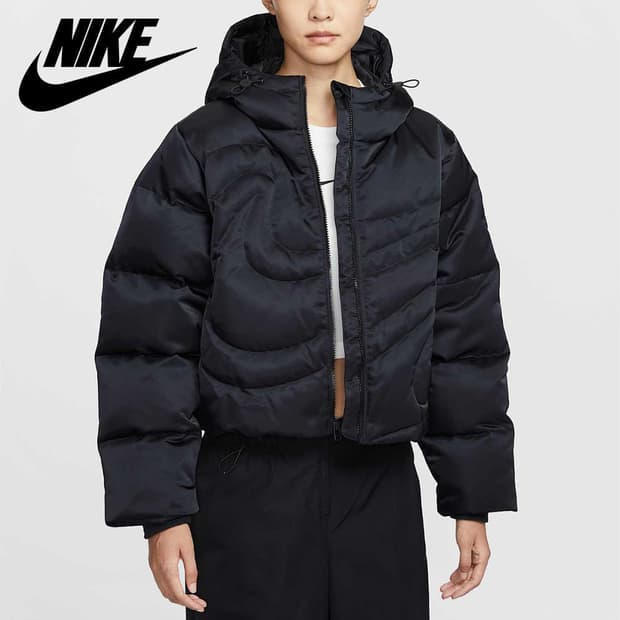 나이키 스우시 시리즈 써마 핏 오버사이즈 다운 패딩 재킷 W