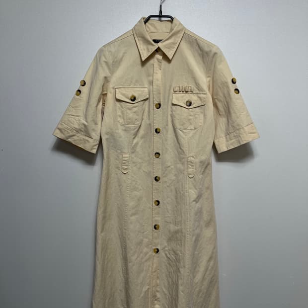 버버리 셔츠형 원피스 베이지 uk6