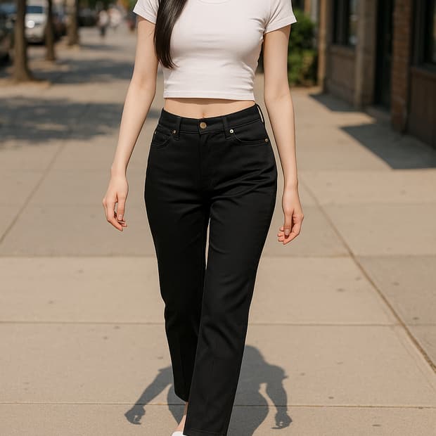 에스카다 ESCADA 코튼 스트레이트 팬츠_34