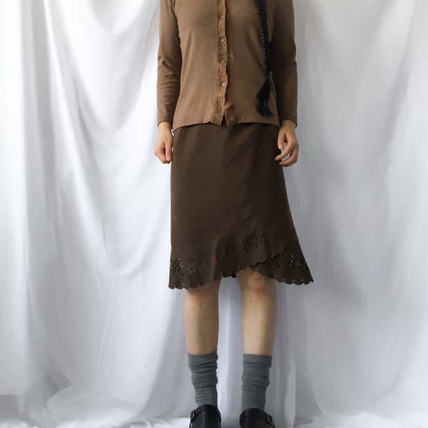 Lace trimming cardigan