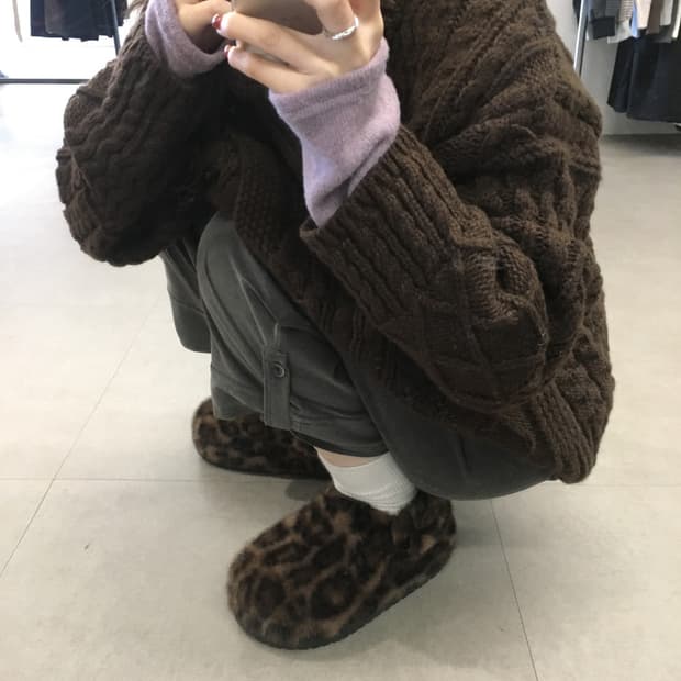 더기 잇티 플러피 클로그 털크록스 방한화 털신발