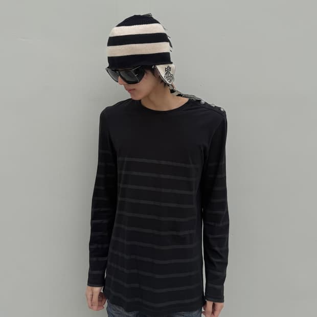 Balmain Shoulder Button Long Sleeve