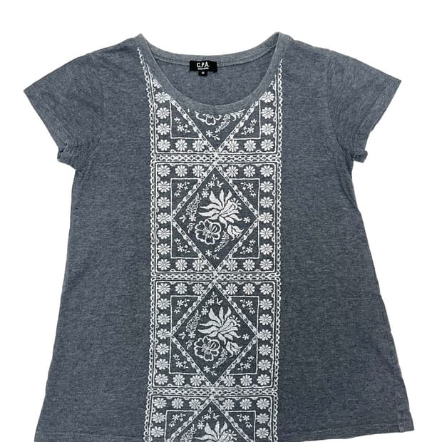 Silver glitter pattern top