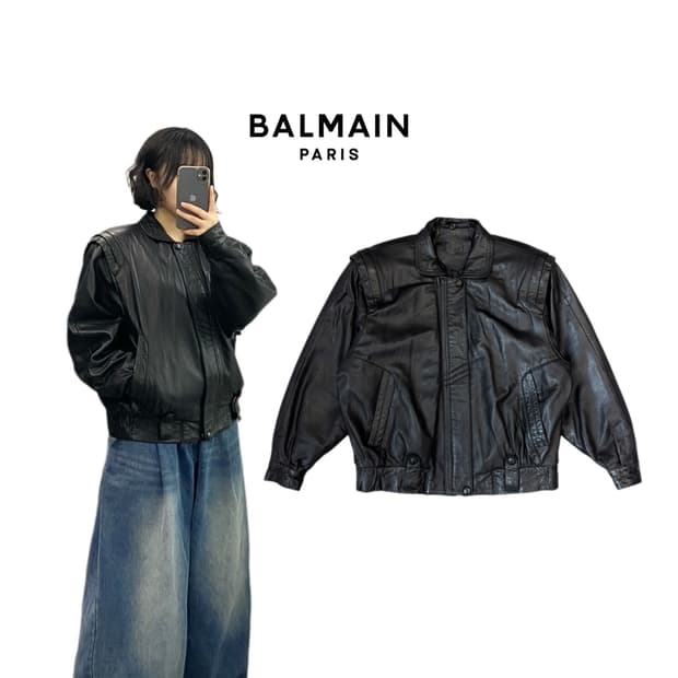 발망 아카이브 90s 제팬 리얼레더 봄버 가죽자켓