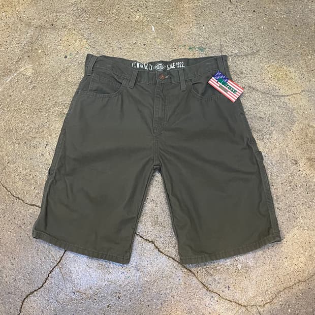 미국 빈티지 디키즈 카키 카고반바지 릴렉스드핏 워크팬츠