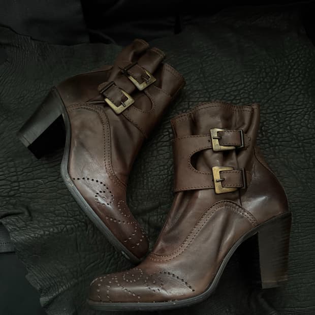 vera pelle loft 2버클 앵클스트랩 웨스턴부츠