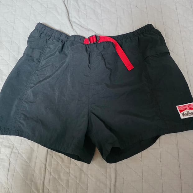 [XL] 90s 빈티지 말보로 프로모 어드벤쳐팀 쇼츠 블랙 ver.스테인