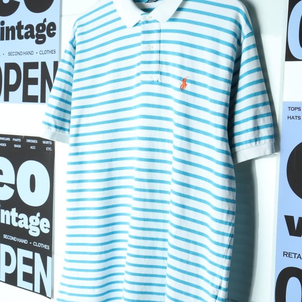 (XL-2XL) 폴로 랄프로렌 반팔 카라 티셔츠 스트라이프-H30575