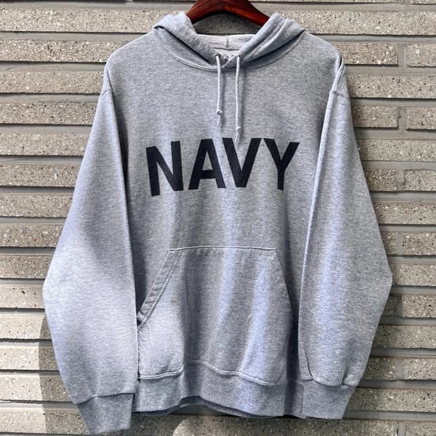 [M]오리지널 U.S NAVY 미 해군 그레이 후드 티셔츠