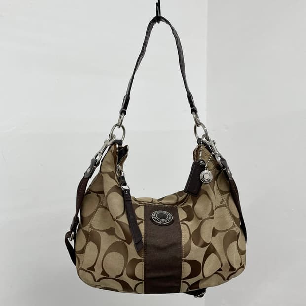 코치 자카드 호보백